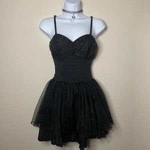 royal bones tripp nyc corset tutu mini dress